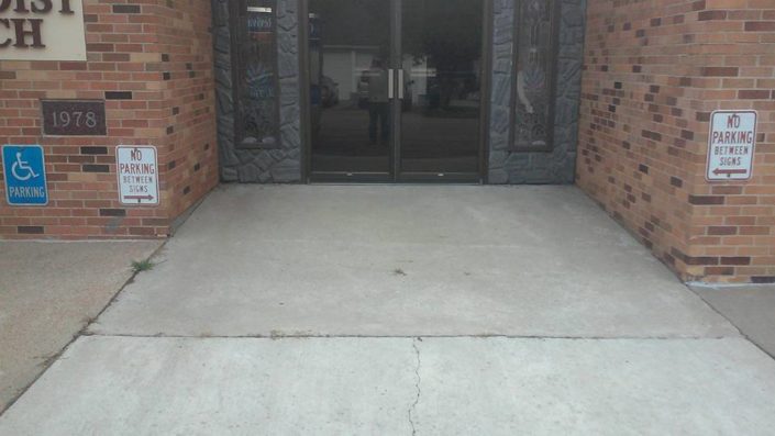 United Methodist Church Entrance – Before United Methodist Church Entrance - Before