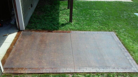 Special Look, Bordered for Lawnmower Pad to backyard